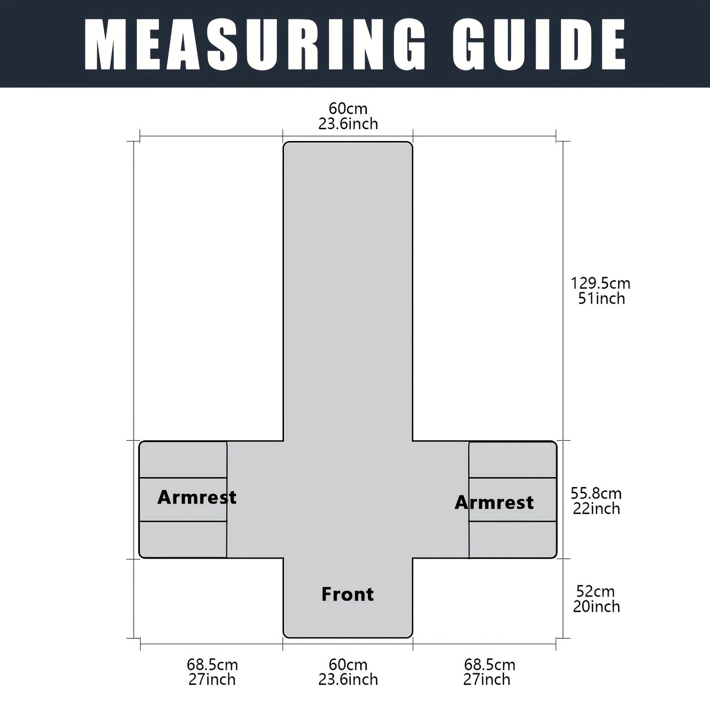 Anti-Slip White Sofa & Recliner Cover - Single Chair Size, Wear-Resistant Particle Technology, Pet-Friendly One-Piece Design, Machine Washable Polyester Fabric, Ideal for Sofas, Armchairs, Office Chairs & Sectional Couches