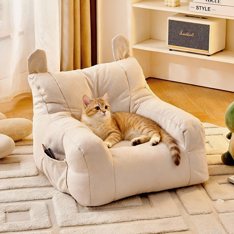 Pet Sofa - Comfortable, Soft & Breathable Cat Bed and House, Cozy Sleeping Basket for Small Dogs and Cats of All Sizes, All-Season Use, Modern Stylish Cat Furniture and Perch for Ultimate Comfort